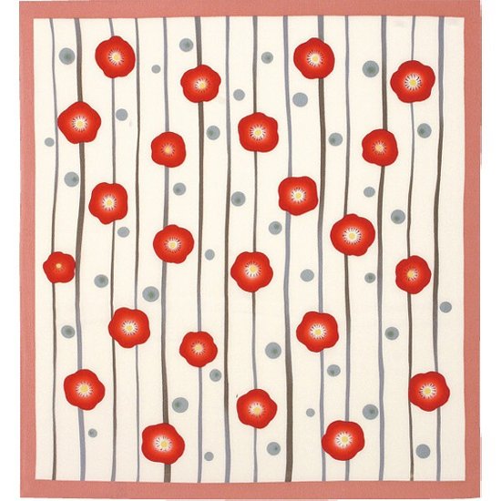 ちりめん風呂敷 梅白 40609501画像