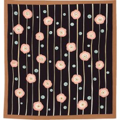 ちりめん風呂敷 梅黒 40609502の画像