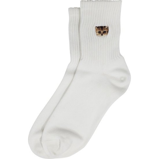 ポール＆ジョー　メンズソックス　アメリブヌネット刺繍 ホワイト 1779154画像