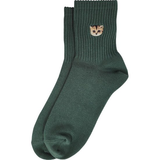 ポール＆ジョー　メンズソックス　アメリブヌネット刺繍 グリーン 1779155画像