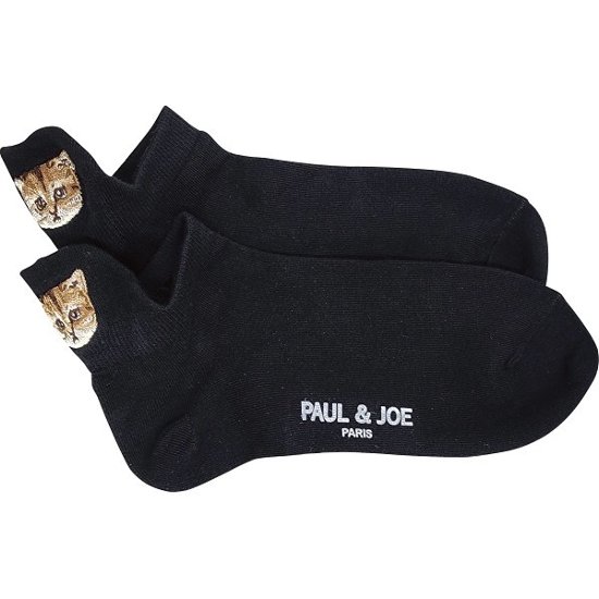 ポール＆ジョー　レディースアンクルソックス　かかと刺繍 ブラック 1782283画像