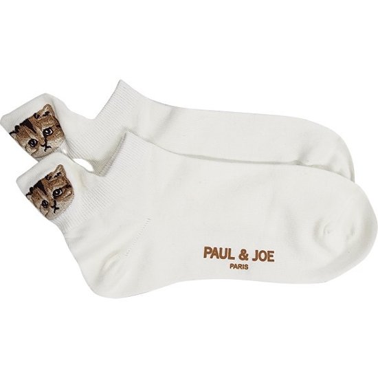 ポール＆ジョー　レディースアンクルソックス　かかと刺繍 ホワイト 1782284画像