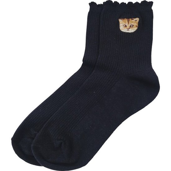 ポール＆ジョー　レディースソックス　ワンポイント刺繍 ブラック PJL743003BK画像