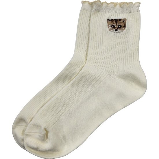 ポール＆ジョー　レディースソックス　ワンポイント刺繍 ホワイト PJL743003WH画像
