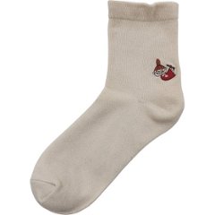 ムーミン　ゴムユッタリソックス リトルミイ刺繍 ホワイト MNL553001WHの画像