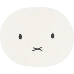 ミッフィー　ふわふわフェイス　アクセントマット アイボリー 532717の画像