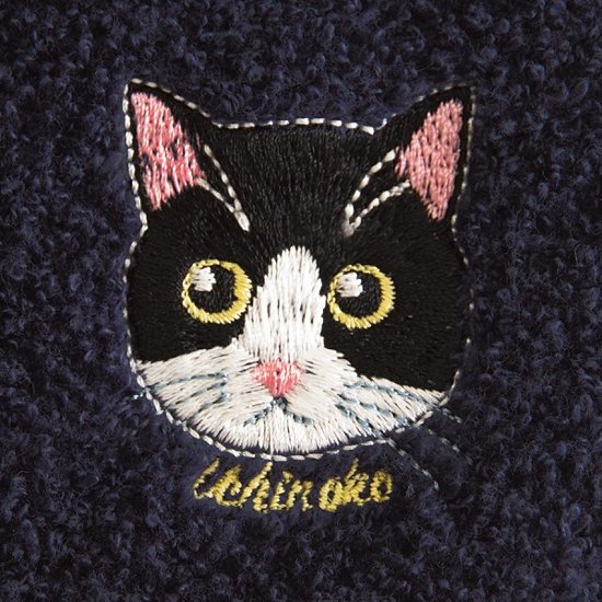 Ｕｃｈｉｎｏｋｏ　ｍａｔｅ　コットンハンカチ ハチワレ UNS-1204画像