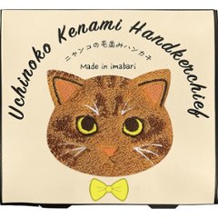 Ｕｃｈｉｎｏｋｏ　ｍａｔｅ　毛並みハンカチ 茶トラ UNJ-801の画像