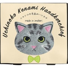 Ｕｃｈｉｎｏｋｏ　ｍａｔｅ　毛並みハンカチ サバトラ UNJ-804の画像