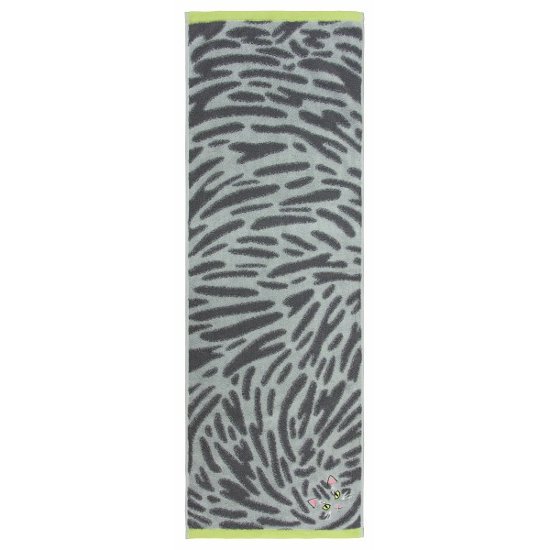 Ｕｃｈｉｎｏｋｏ　ｍａｔｅ　毛並みロングフェイスタオル サバトラ UNJF-2204画像