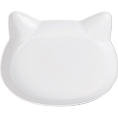 キャッテ　ねこ　抗菌ランチプレート　 ホワイト 74715の画像