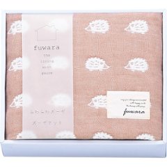 ふわら　六重織ガーゼひざかけ ブラウン FWR5508BRの画像