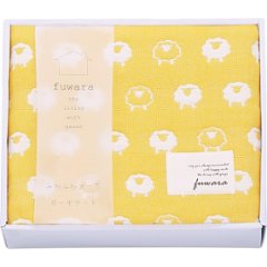 ふわら　六重織ガーゼひざかけ イエロー FWR5508YEの画像