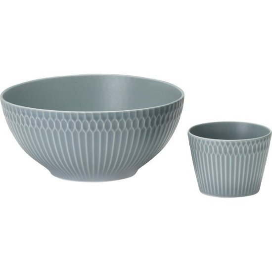 小田陶器　さざなみ　爽麺セット ブルーグレー ODA05-3053B画像