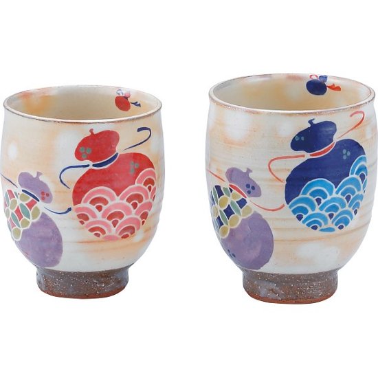 清水焼　招福六瓢　組湯呑 UFS602画像