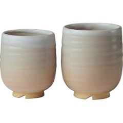 萩焼　萩姫土　丸組湯呑 01901の画像