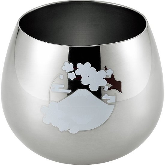 燕熟の技　感温スイングタンブラー 桜に富士 EJKS-600画像