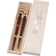 吉兆桐箱入　夫婦箸　 楽うさぎ 39289 の画像