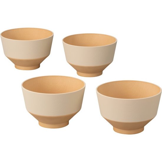 日々色　汁椀　きなり４客セット 17114画像