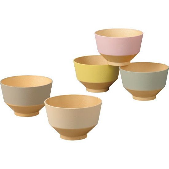 日々色　抗菌汁椀　５客セット 17147画像