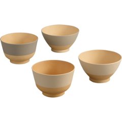 やさしい彩り　飯椀・汁椀ペアセット　あま色／きなり色 17111の画像