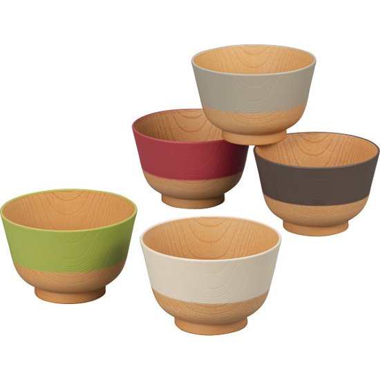 やさしい彩り　抗菌汁椀５客揃 16989画像