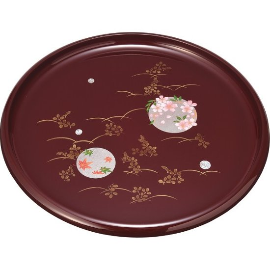 紀州塗　円華　１０寸　信貴丸盆 2204094画像