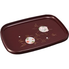 紀州塗　円華　１３寸　信貴長手盆 2204096の画像