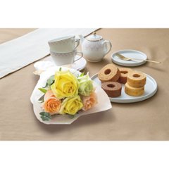 ホシファーム　ローズブーケ５本＆ひかりがさねふんわりバーム詰合せ パッション（ビタミンカラー） FMIｰ04F画像