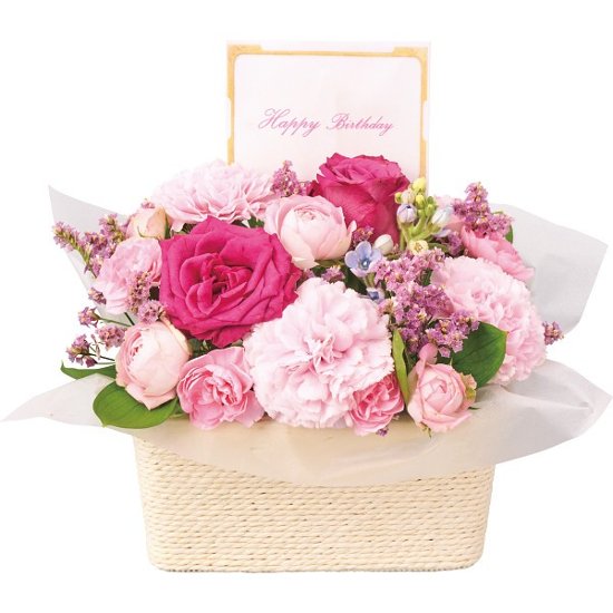 バースデーフラワー（生花アレンジ）（お名入れ） エレガントラベンダー 1707342画像