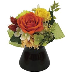 彩華（プリザーブドフラワー） オレンジ bc-13571-ORの画像