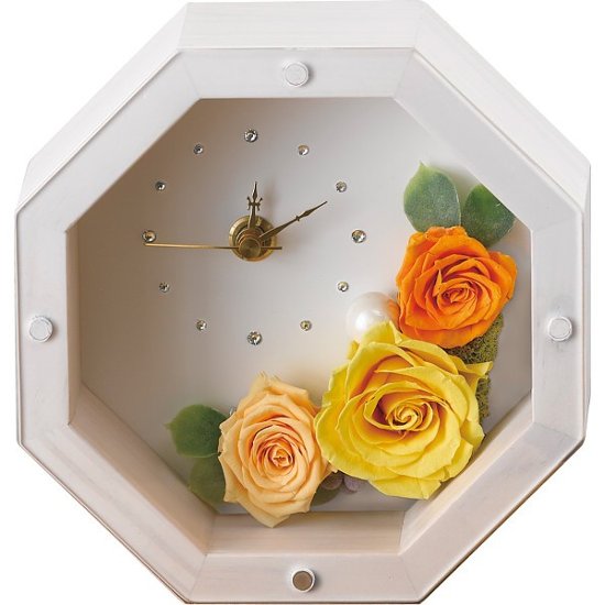 ＭＯＬＹ　アンティークホワイト（プリザーブドフラワー）（お名入れ） イエロー 1712324画像