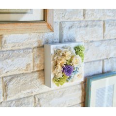 プリザーブドウォールフラワー（スクエア） パープル ncr-wallpri02-pu画像