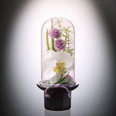 プリマ　ガラスドーム供花　胡蝶蘭（造花） PRSY-0144B画像