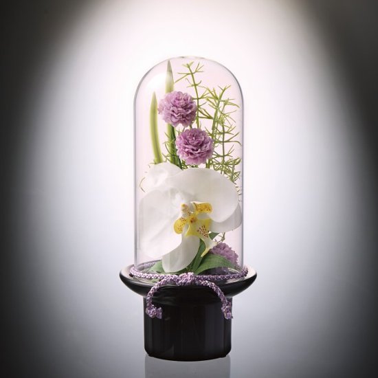 プリマ　ガラスドーム供花　胡蝶蘭（造花） PRSY-0144B画像