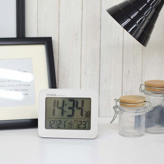 ＭＡＧ　デジタル電波目覚まし時計ファルマン T-776WH-Z画像