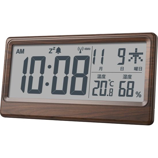 アデッソ　温湿度表示付き電波時計 YH-59画像