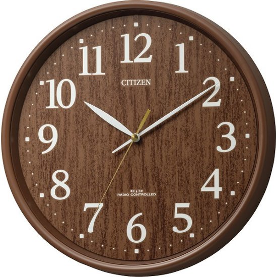 シチズン　木目調電波掛時計 茶色 8MY569-006画像