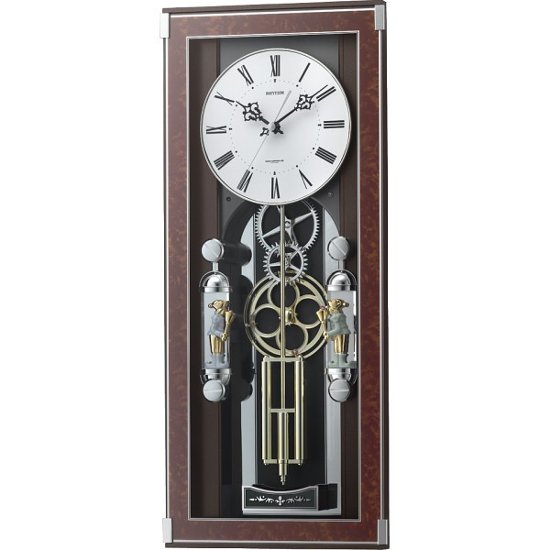 リズム　メロディ電波からくり掛時計（３０曲入） 4MN535SR23画像