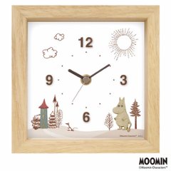 ムーミン　ウッドパーツクロック卓上 ナチュラル 137656の画像