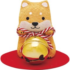 リュウコドウ　福かかえ鈴 柴犬 40-935Bの画像