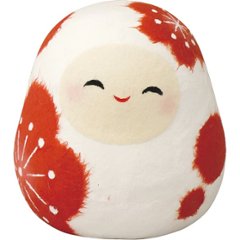 リュウコドウ　ちぎり和紙花笑みだるま 白 6-1073Bの画像