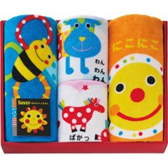 サッシーのあかちゃんえほんタオル　フェイス・ループタオルセット SE-8250の画像