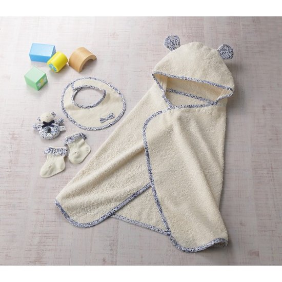 リバティプリント使用・ベビーミニギフト３点セット ネイビー 383409画像