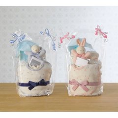 おむつケーキ（コンペイトウプリント） ブルー 344809画像