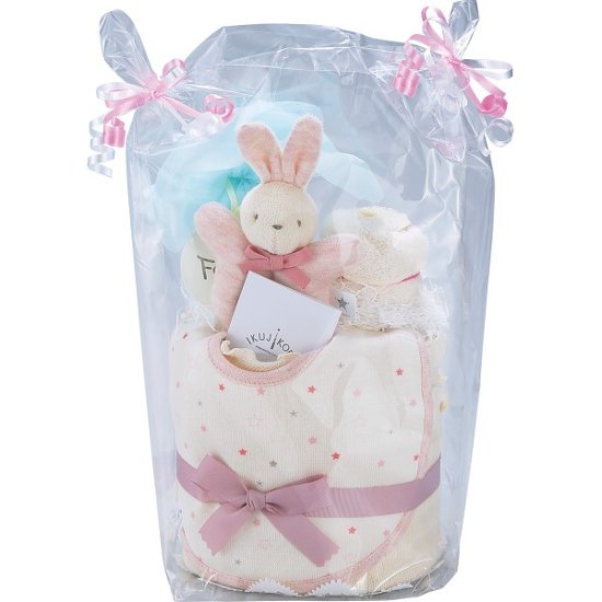 おむつケーキ（コンペイトウプリント） ピンク 344809画像