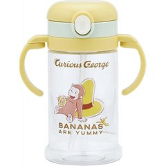 折りたたみ式両手ハンドル＆ショルダーベルト付ストローマグ おさるのジョージ KSHW2Nおさるのｼﾞｮｰｼﾞの画像