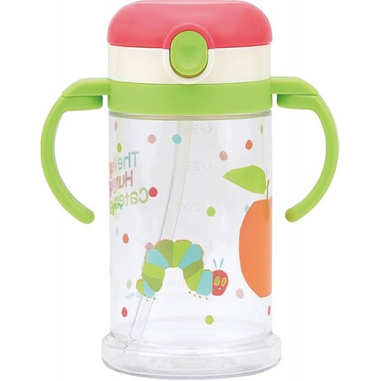 折りたたみ式両手ハンドル＆ショルダーベルト付ストローマグ はらぺこあおむし KSHW2Nはらぺこあおむし画像