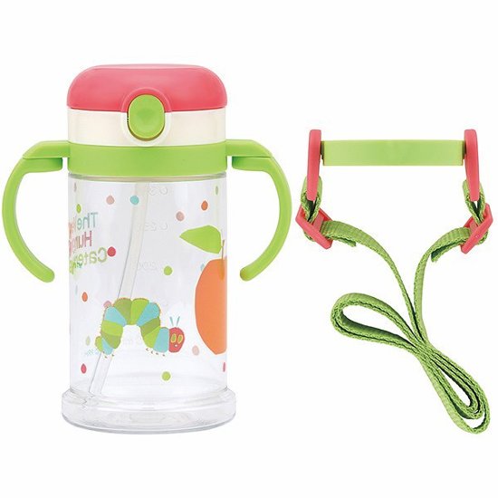 折りたたみ式両手ハンドル＆ショルダーベルト付ストローマグ はらぺこあおむし KSHW2Nはらぺこあおむし画像