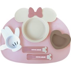 アイコンランチプレート ミニーマウス×ピンクベージュ 307009の画像